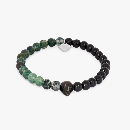 Thompson Alien Beaded Bracelet in Rhodium Plated