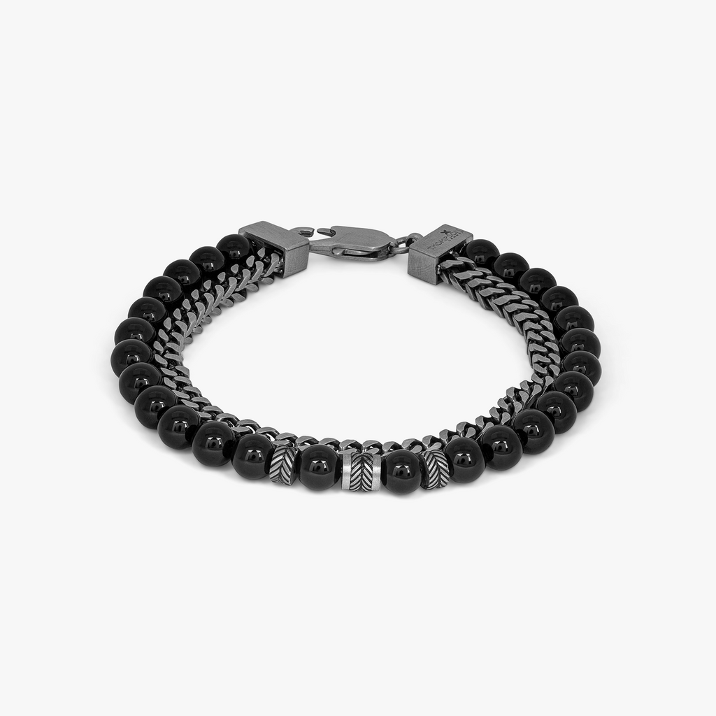 Thompson Semi- precious Bracelet in Black