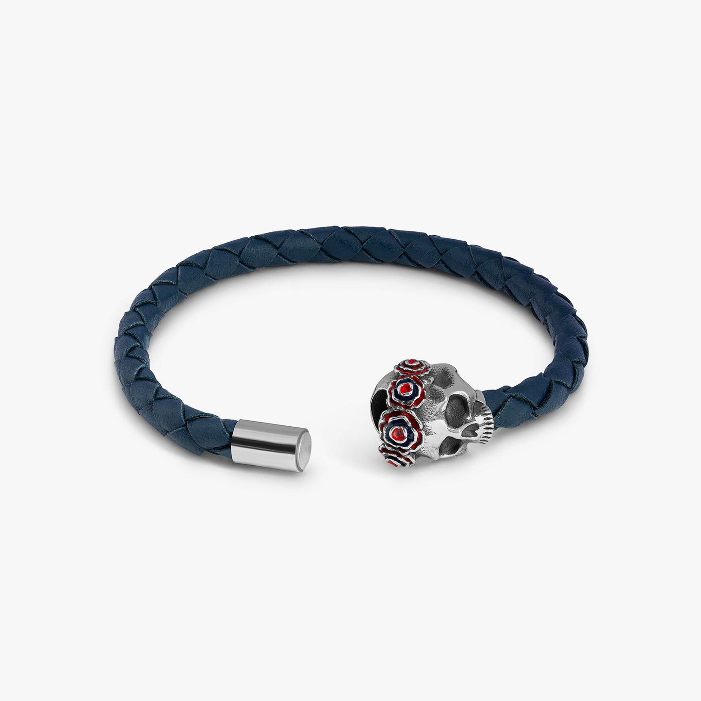 Gothic Skull Pop Bracelet in Navy Blue