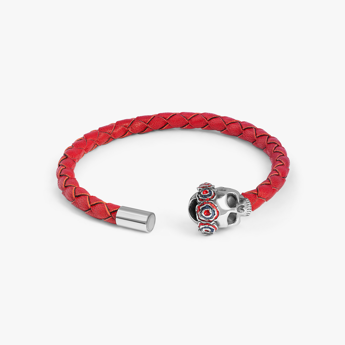 Gothic Skull Pop Bracelet in Red