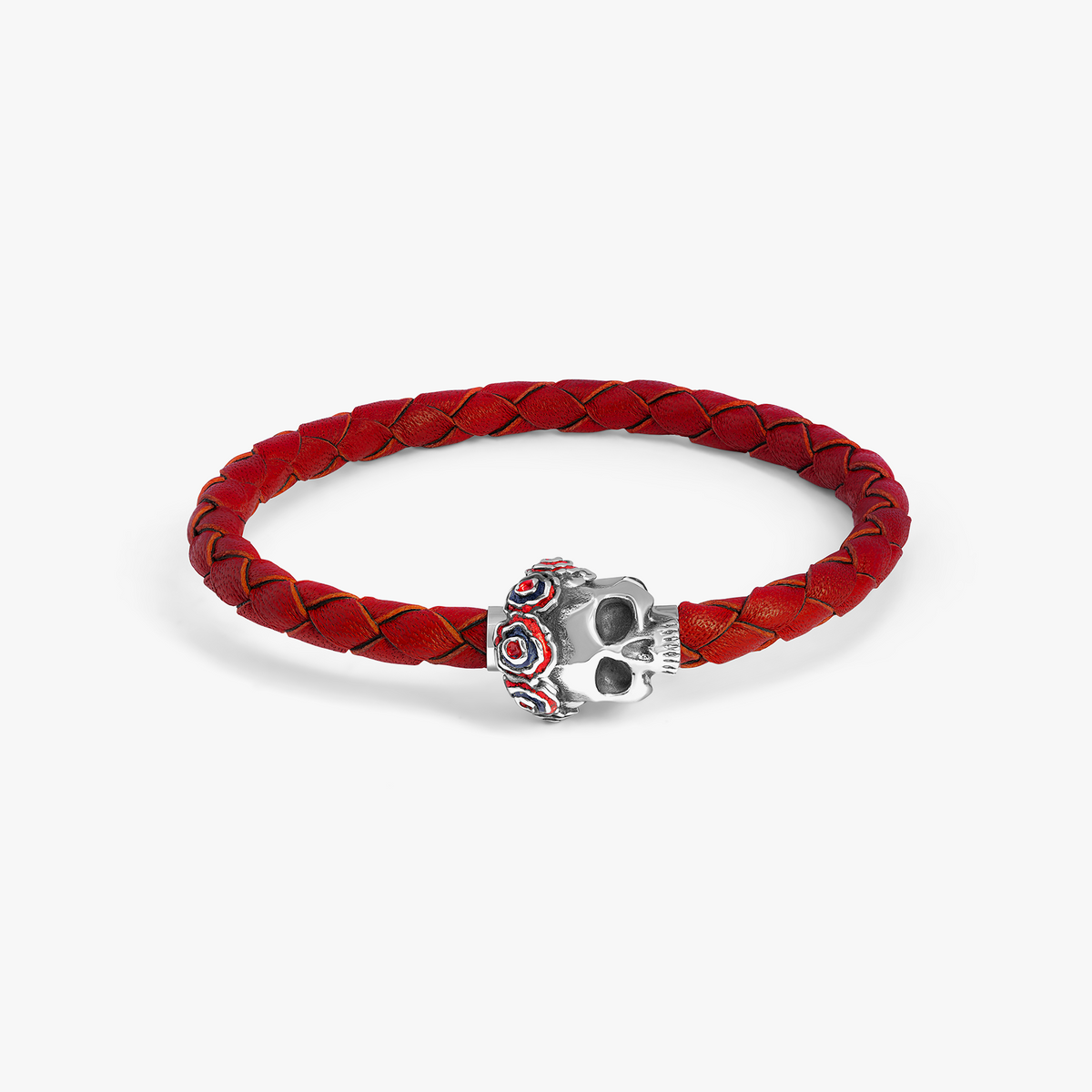 Gothic Skull Pop Bracelet in Red