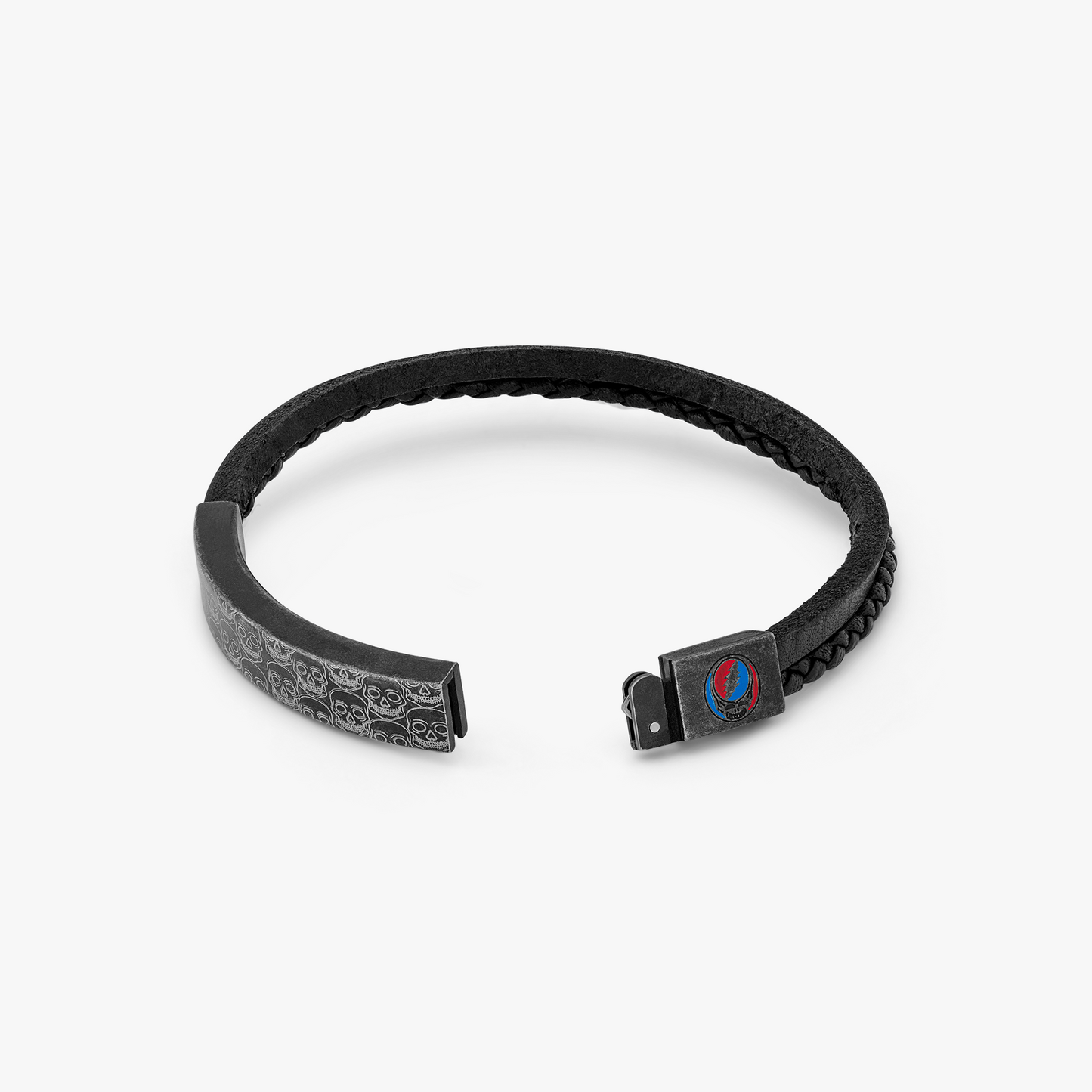 Gothic Roses Skull Slide Bracelet