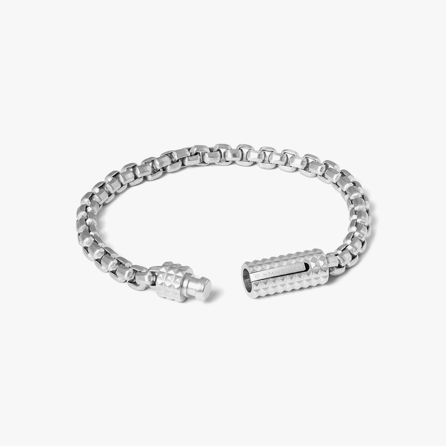 Giza Box Chain Bracelet In Stainless Steel- 6MM