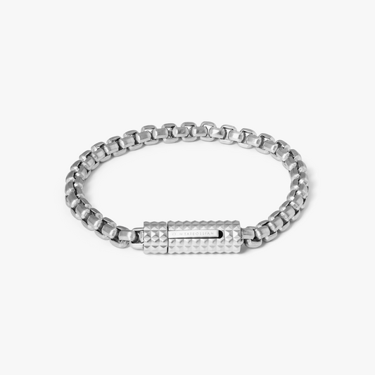 Giza Box Chain Bracelet In Stainless Steel- 6MM