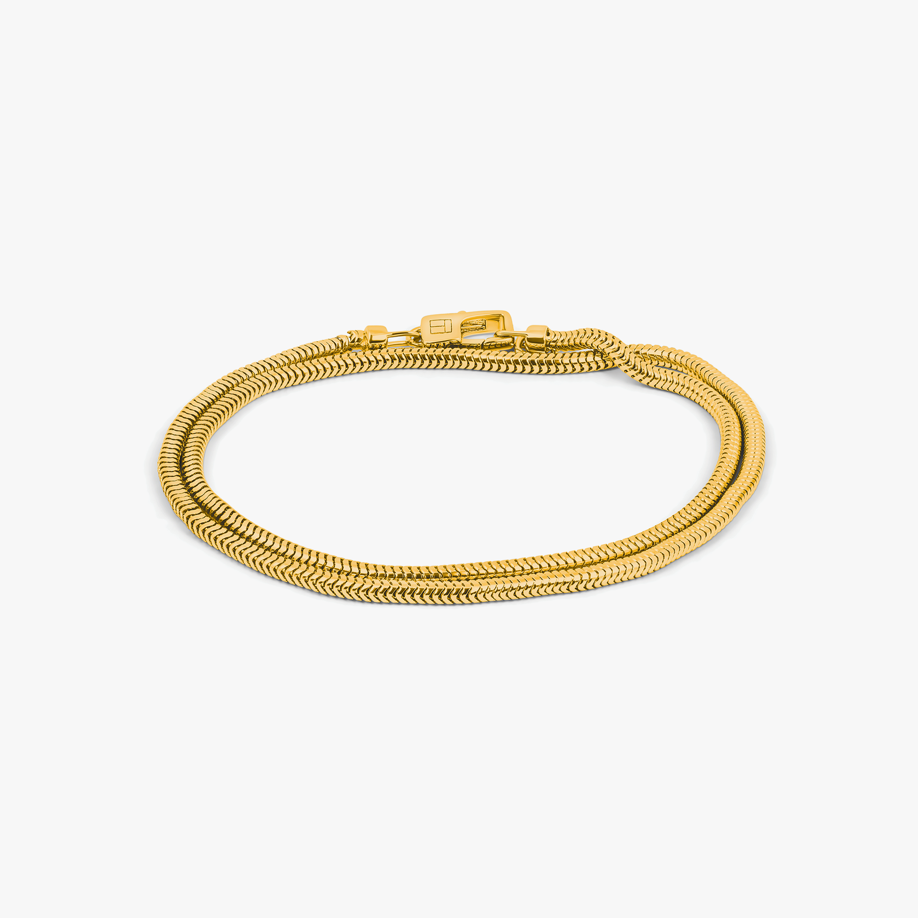 Tateossian Serpente Chain Bracelet In 18K Yellow Gold Plated Silver- 2.4MM