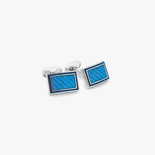THOMPSON Carbon Enhance Cufflinks in Blue