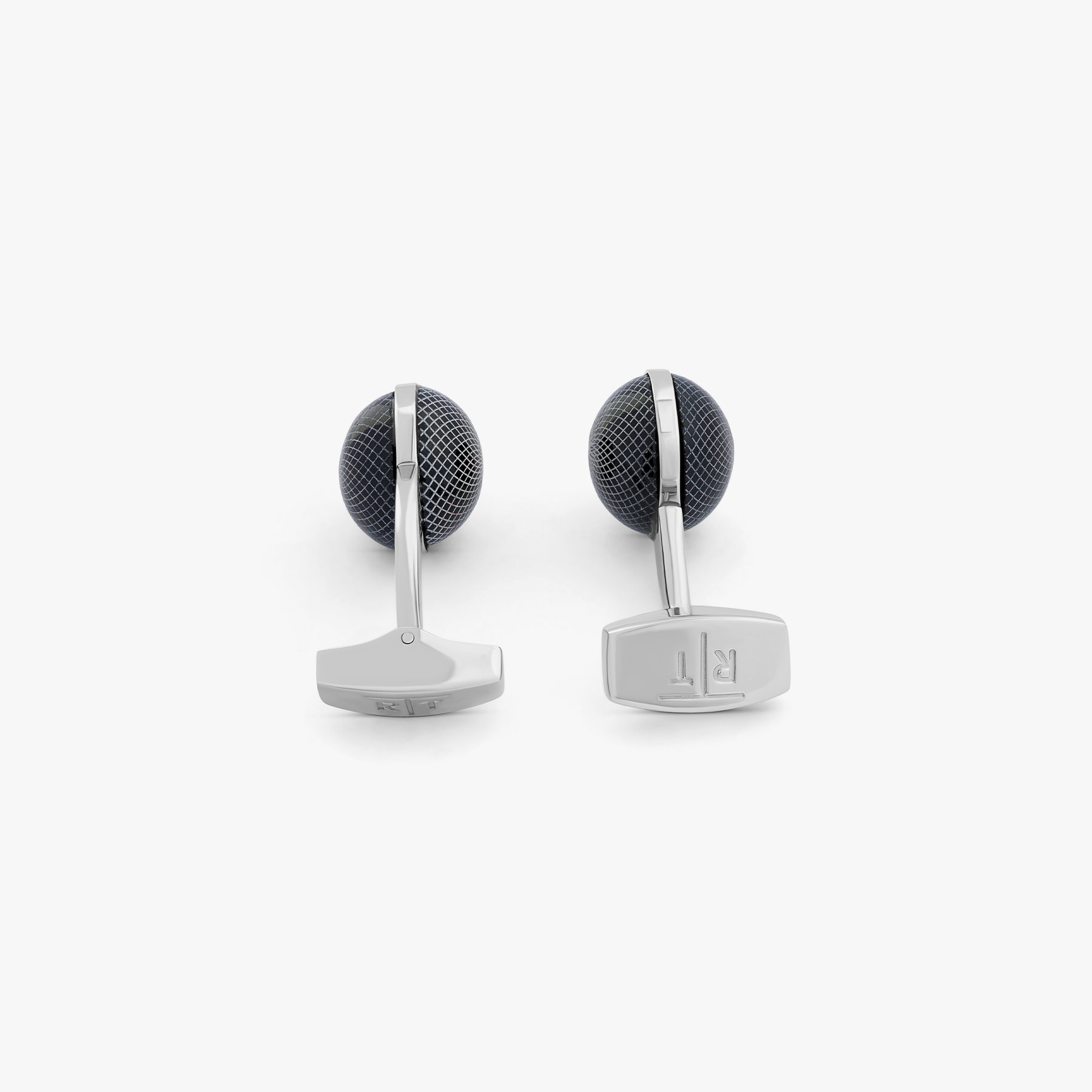 Guilloche Sphere Semi Cufflink
