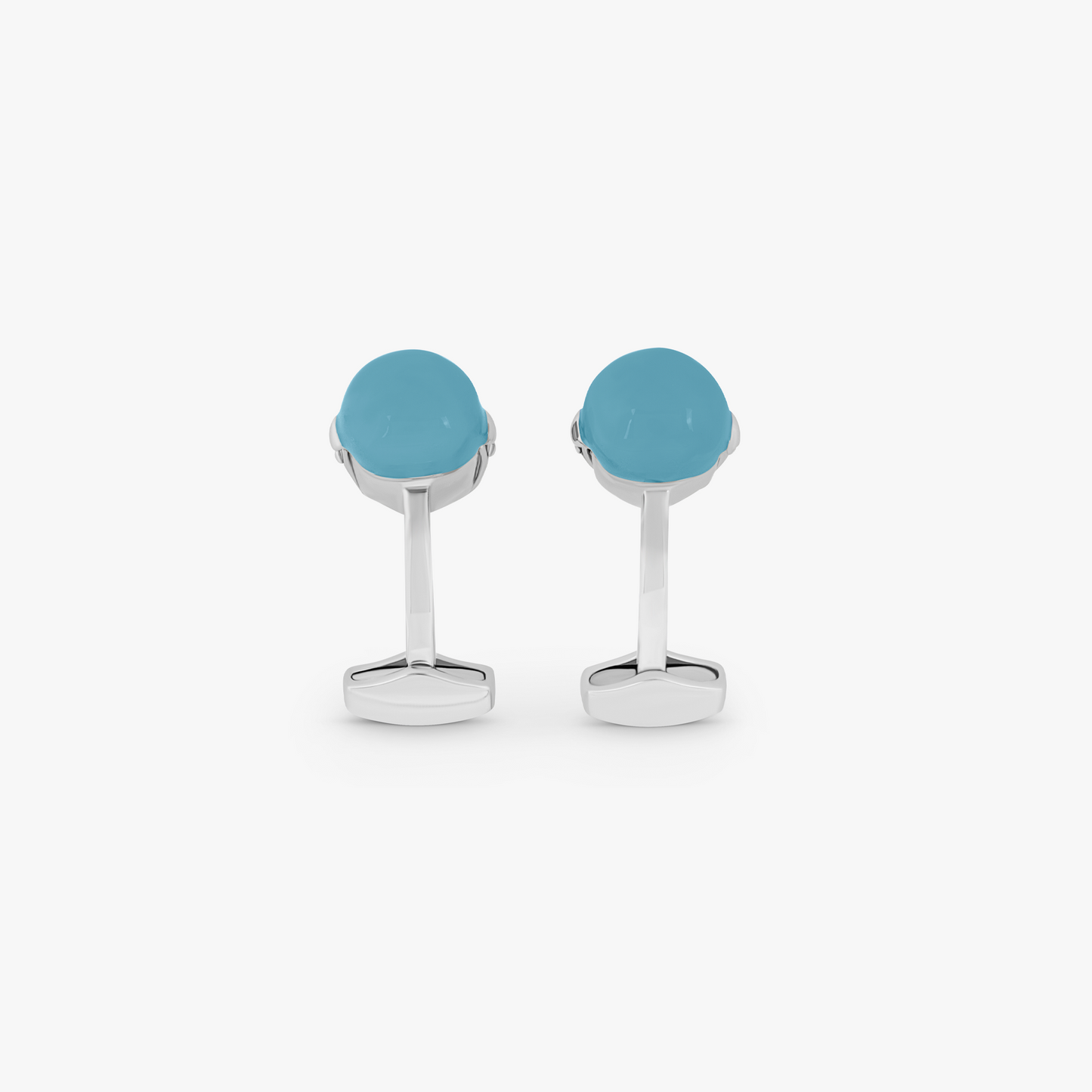 Doctor Bulldog cufflinks with blue Swarovski elements