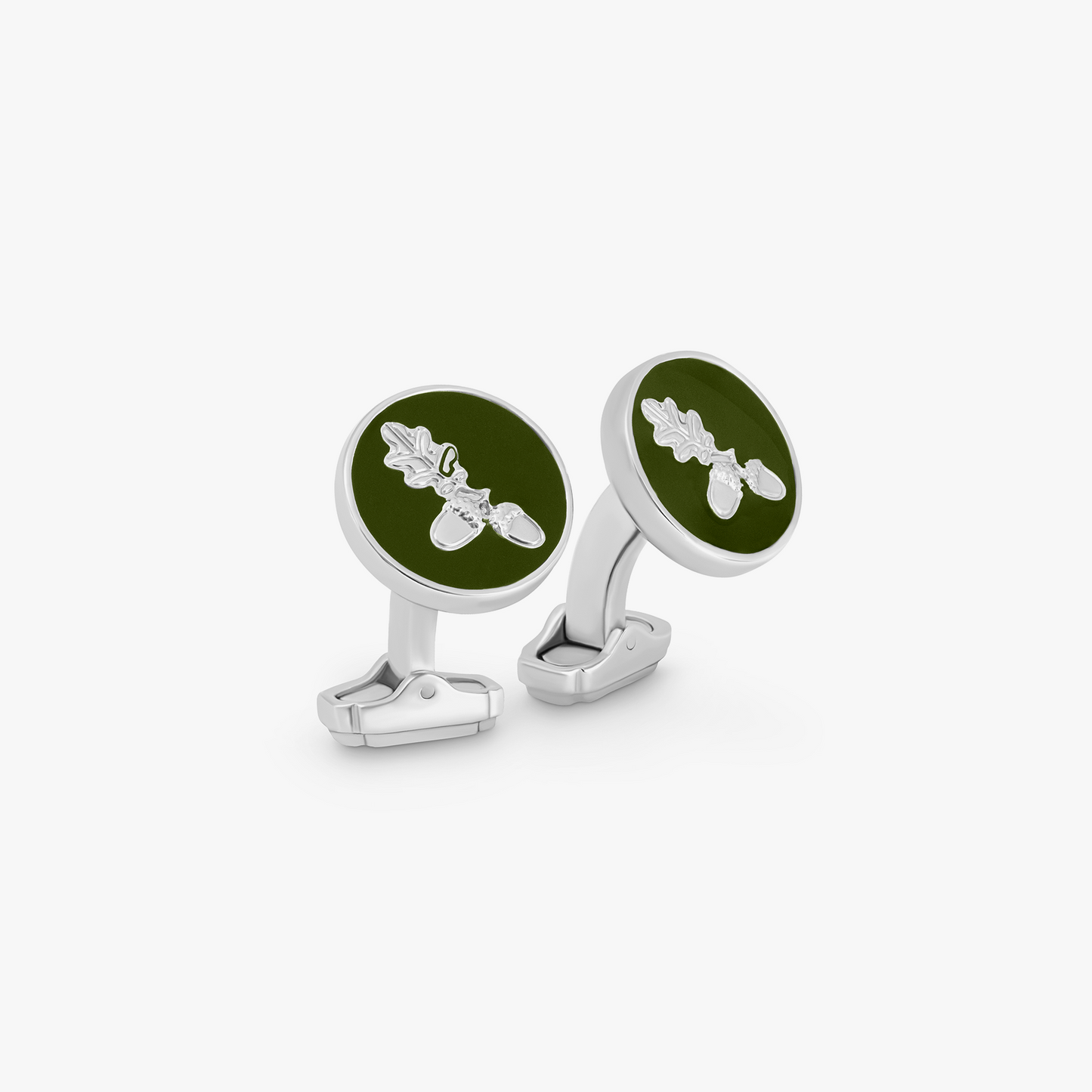 Thompson Fortuna Cufflink in White Bronze plated