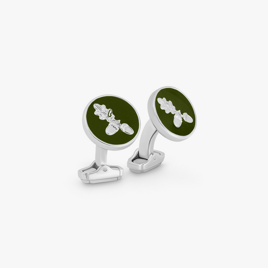 Thompson Fortuna Cufflink in White Bronze plated