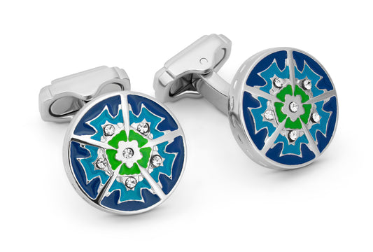Thompson Techo Cufflink in Blue