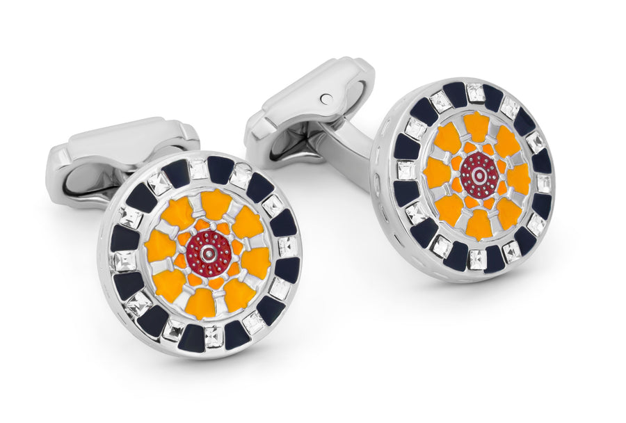 THOMPSON Techo Cufflink in Orange