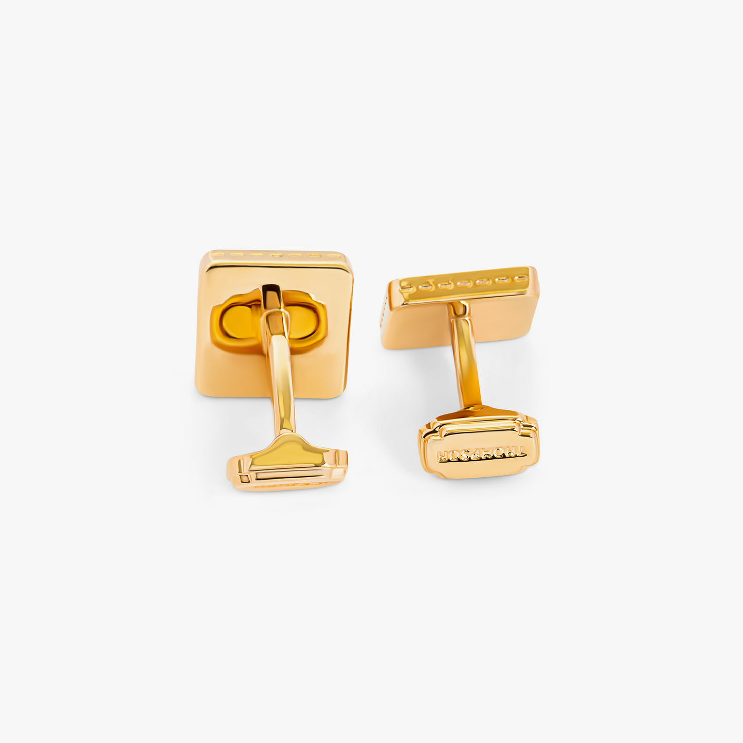 Thompson Diamond pattern Cufflink in rose gold plated