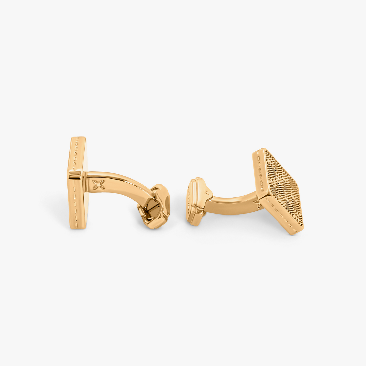 Thompson Diamond pattern Cufflink in rose gold plated