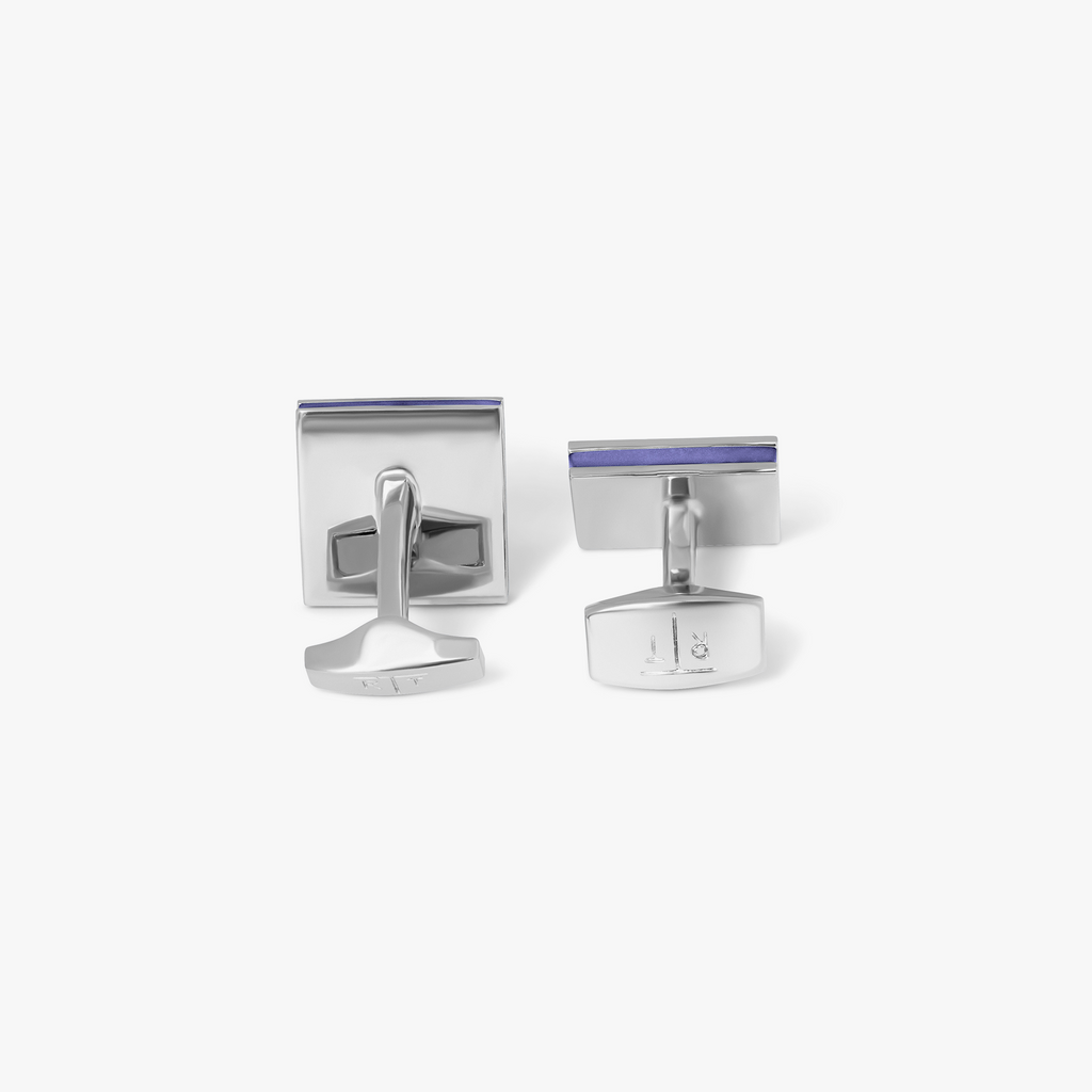 Purple Palladium Plated Quadrato Semi-Precious Cufflinks
