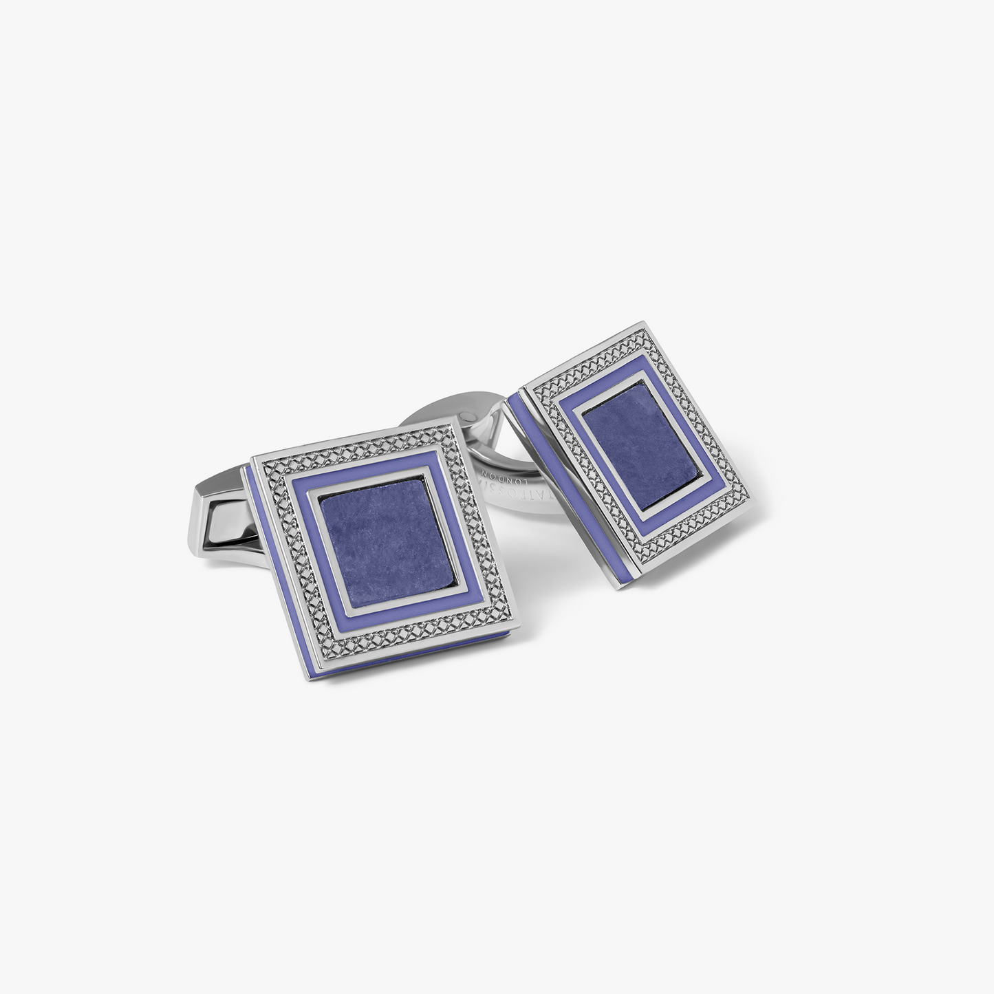 Purple Palladium Plated Quadrato Semi-Precious Cufflinks