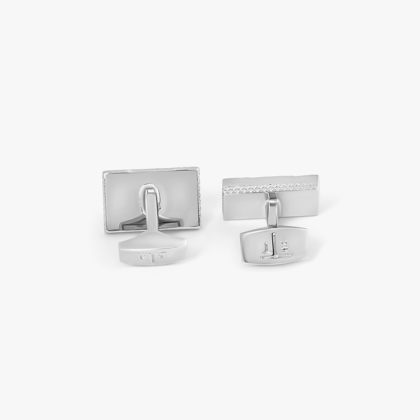 Silver Palladium Plated Zen Garden Cufflinks