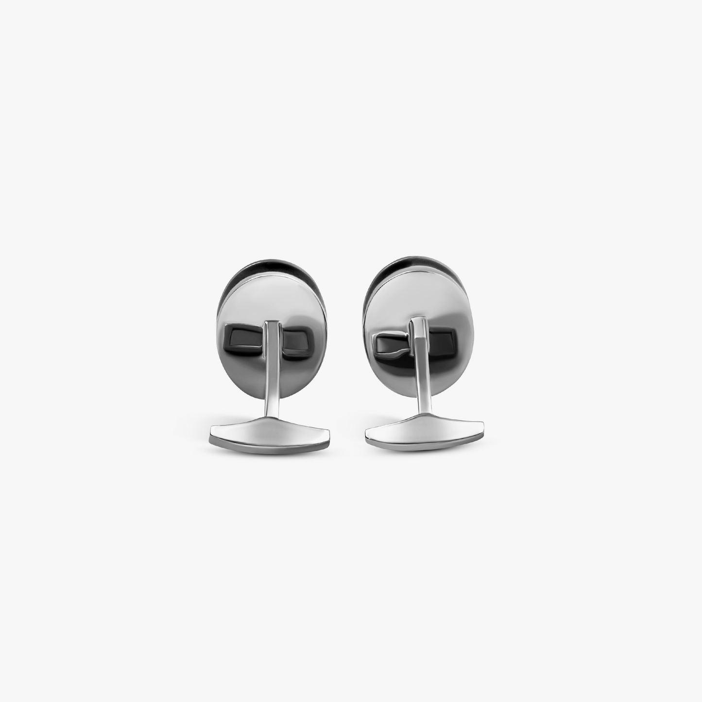 Jurassic Dinosaur Cufflinks In Black Rhodium Silver  