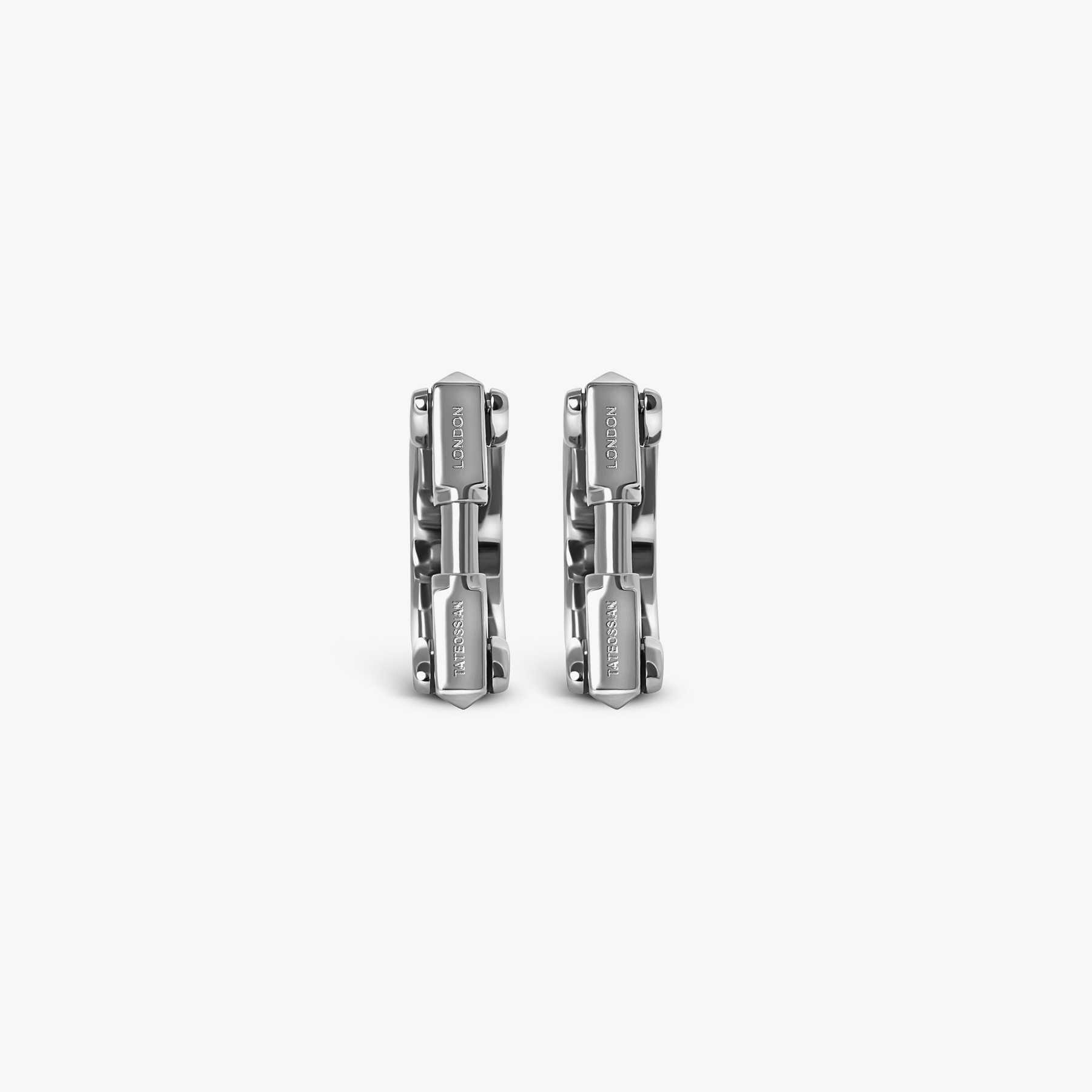 Wrap Around Cufflinks In Black Mop With Rhodium Silver (Limited Edition)