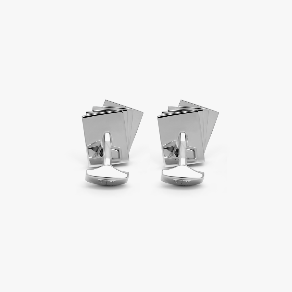 Playing Card Cufflinks in Palladium Plated