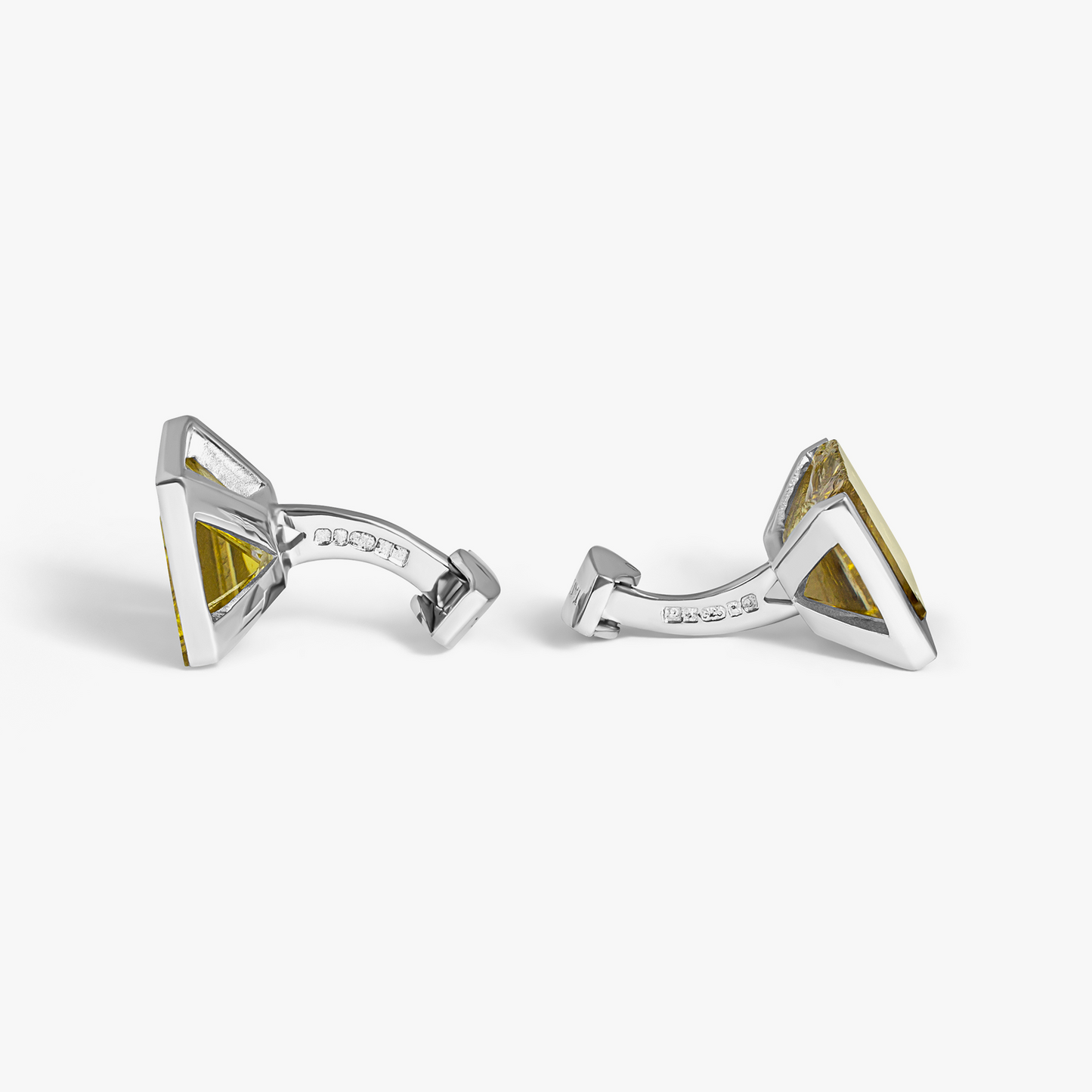 Yellow Sterling Silver Lemon Quartz Cufflinks (Limited Edition)