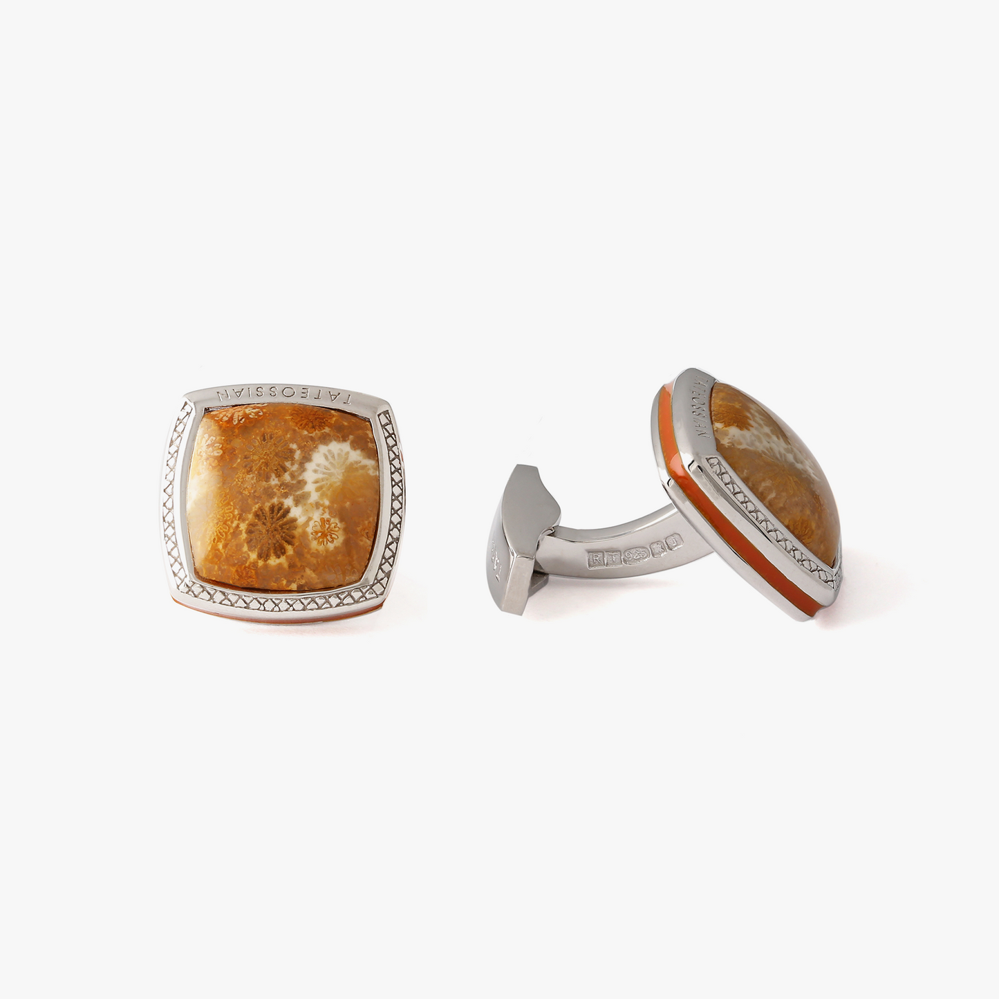 Fossil Star Coral Sterling Silver Cufflinks (Limited Edition)