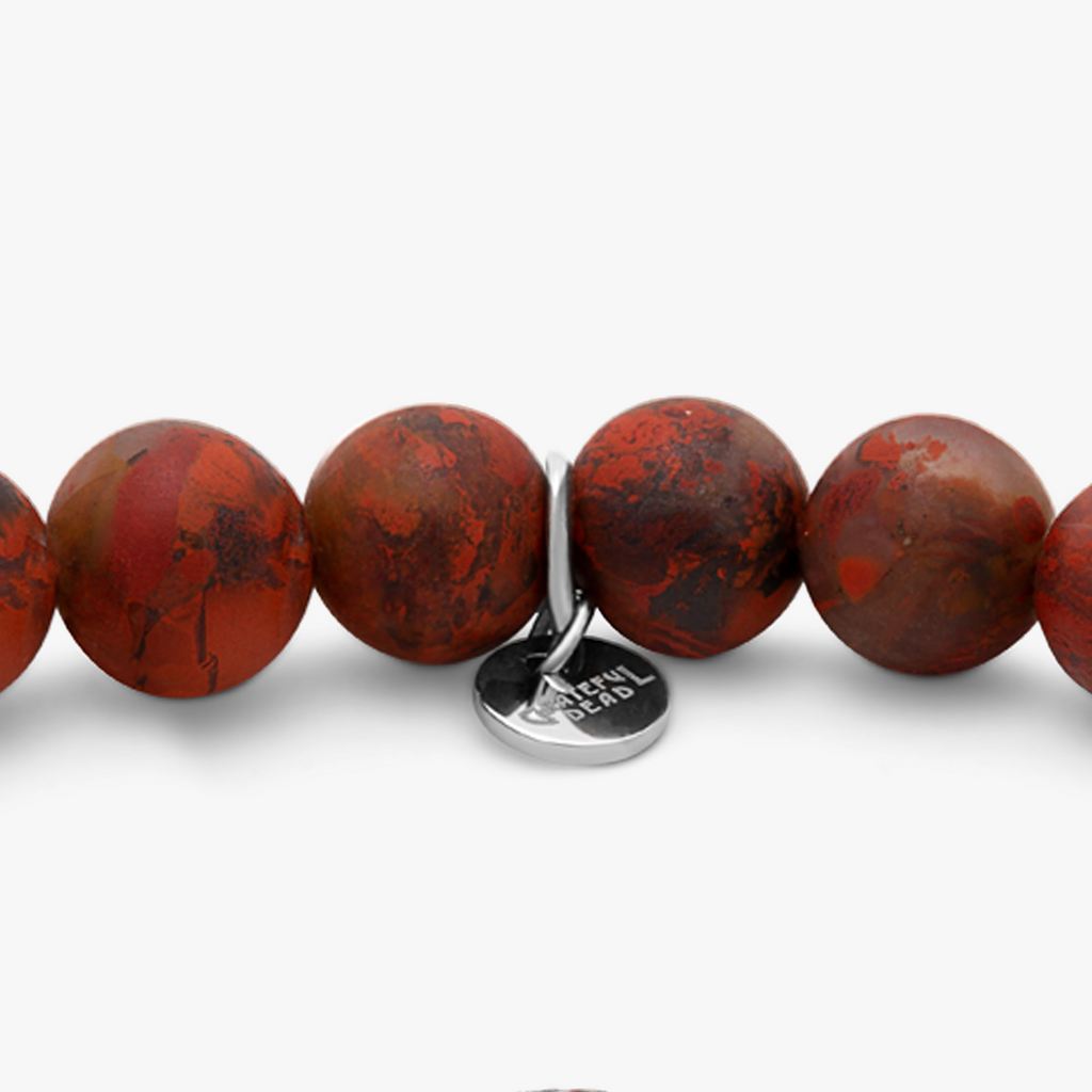 Skull Gear with Semi Precious Stone Bracelet - Frosted Rainbow