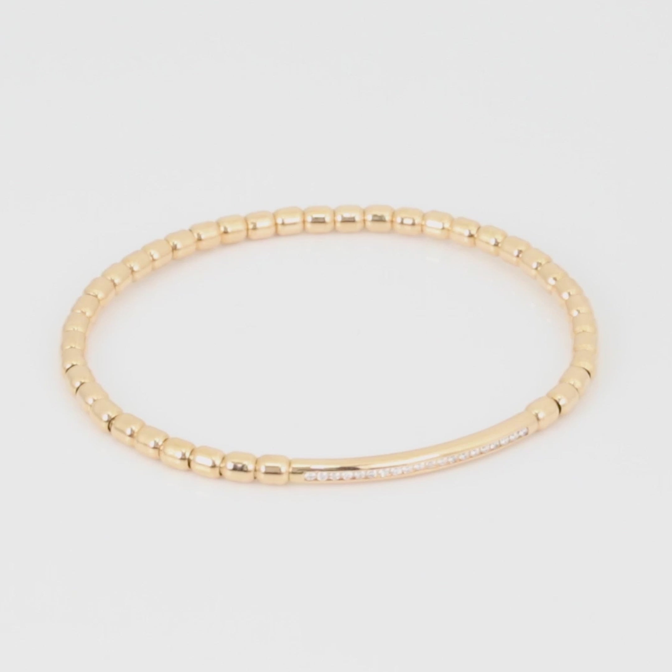 Luxe White Diamond Bracelet In 18K Rose Gold