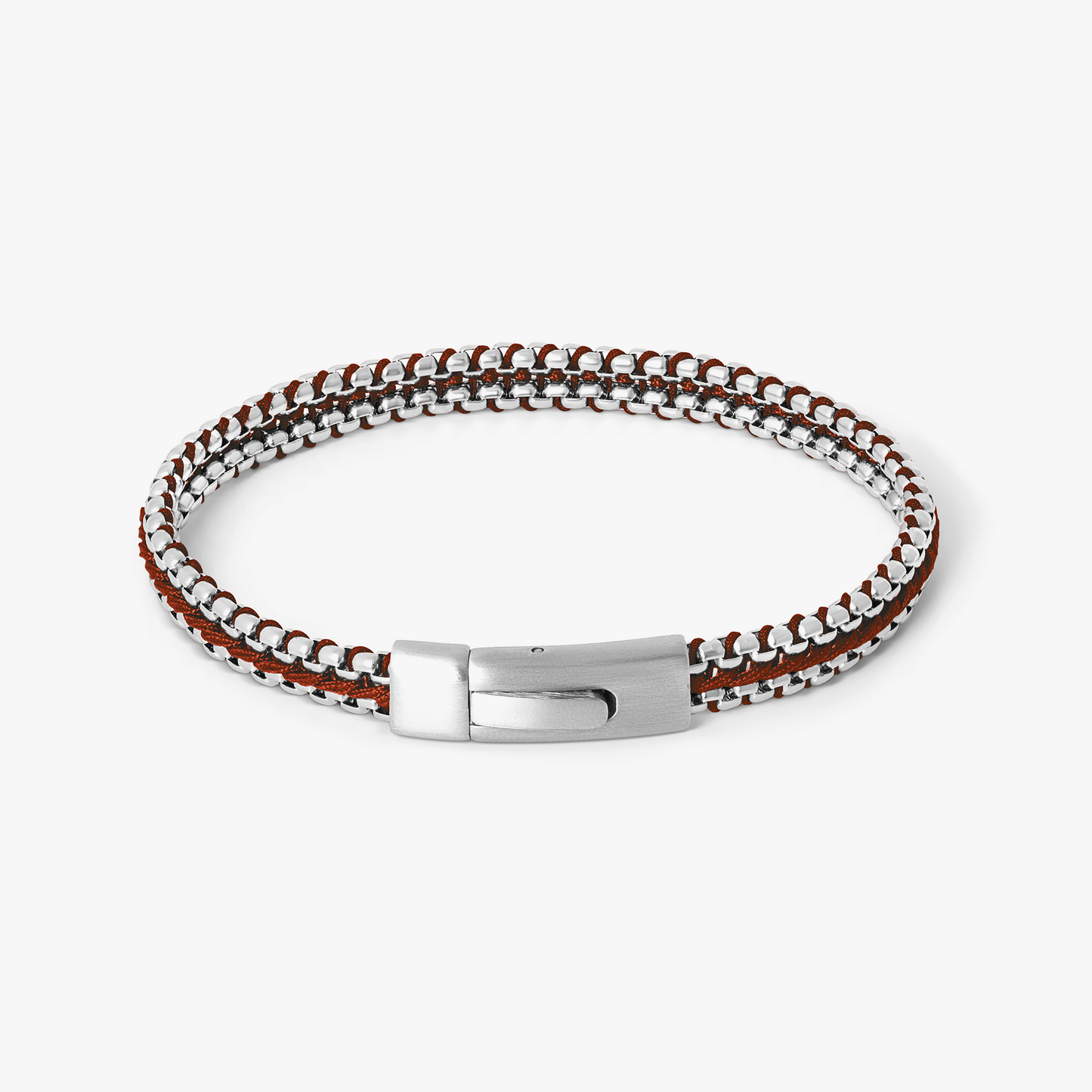 Tris Button Bracelet In Burgundy