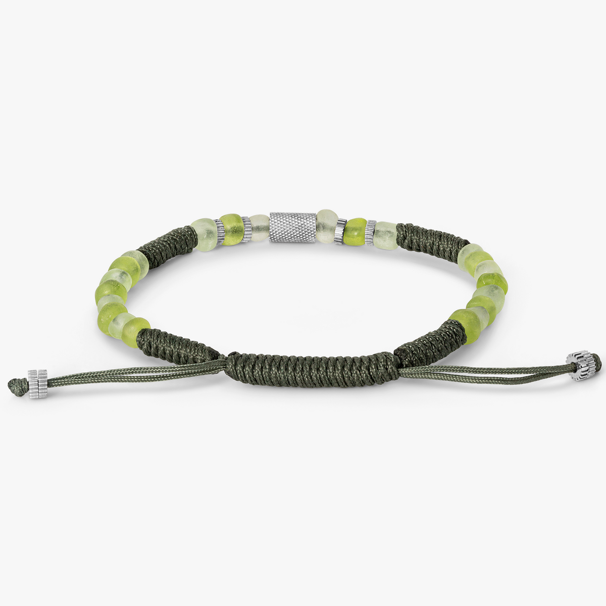 Java Eco Glass Bracelet in Khaki Green | Limited Edition