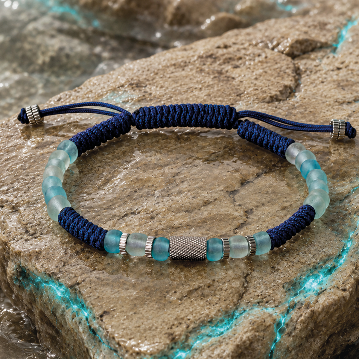 Java Eco Glass Bracelet in Navy Blue | Limited Edition
