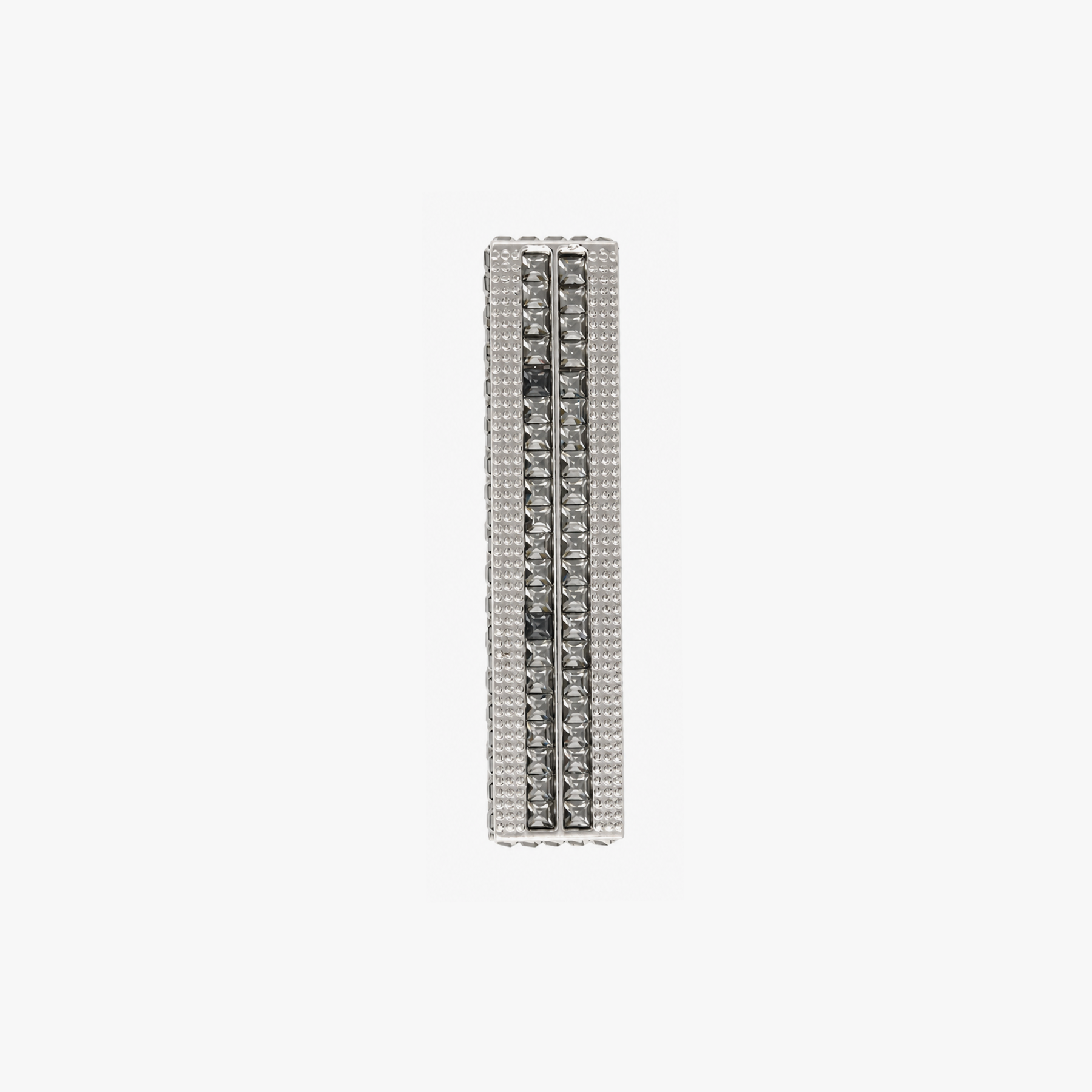 SW Rectilinear Bar Pin with Black Swarovski Crystals