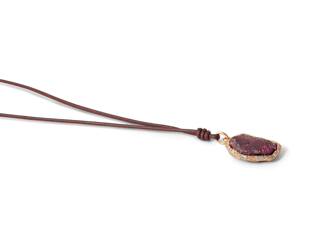 Ruby & Diamond Necklace in 18K Rose Gold(Limited edition)