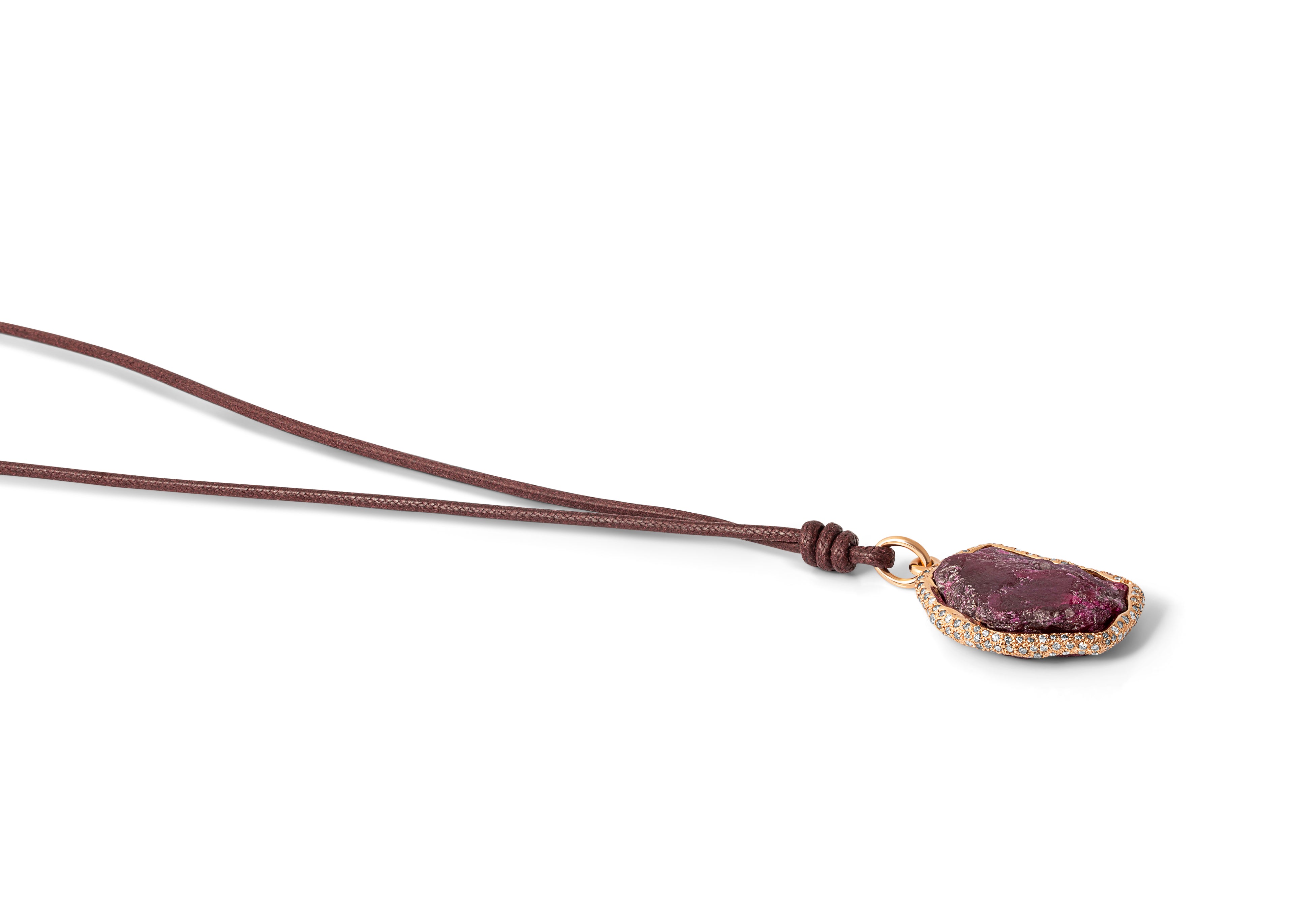 Ruby & Diamond Necklace in 18K Rose Gold(Limited edition)