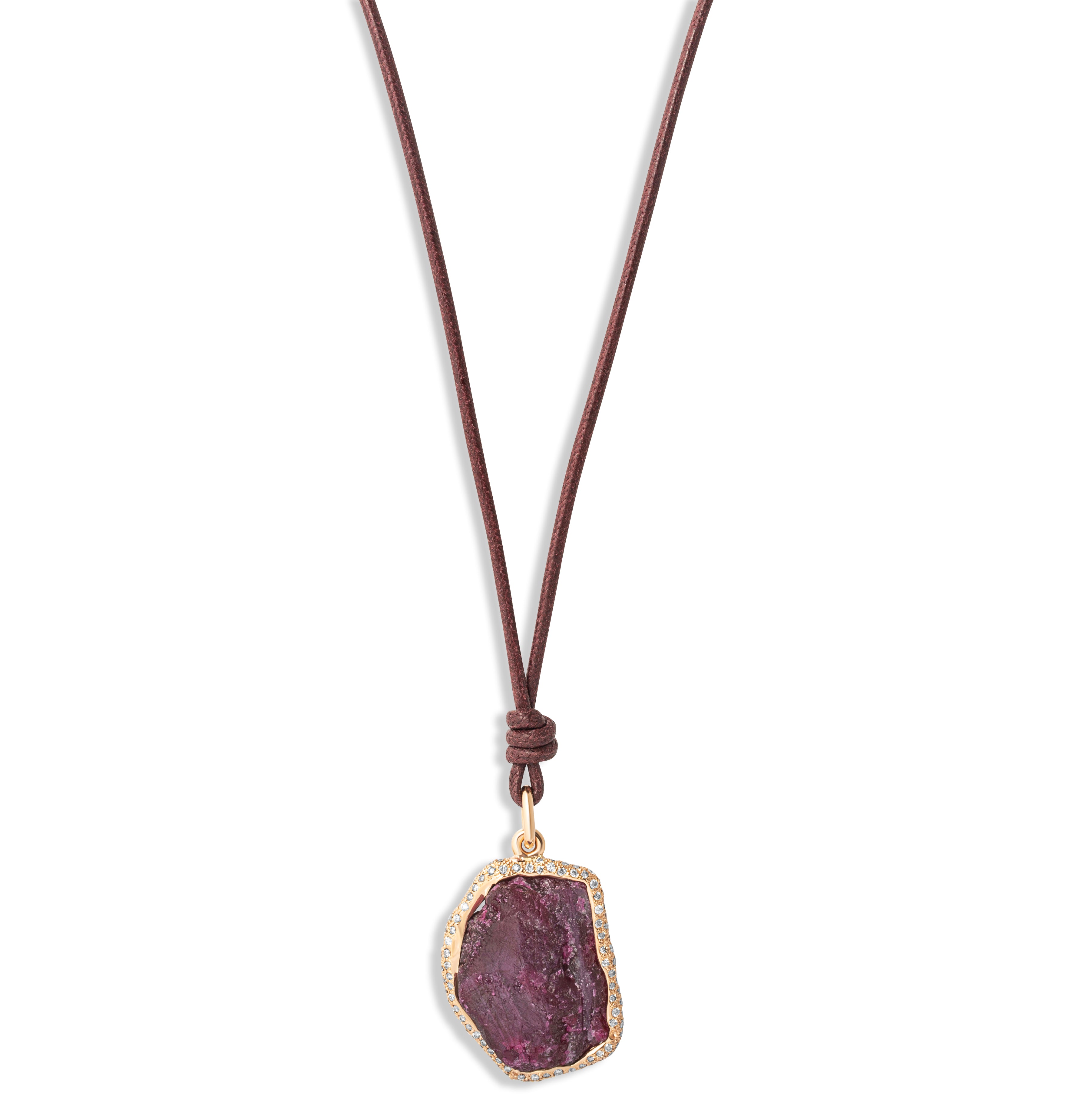 Ruby & Diamond Necklace in 18K Rose Gold(Limited edition)