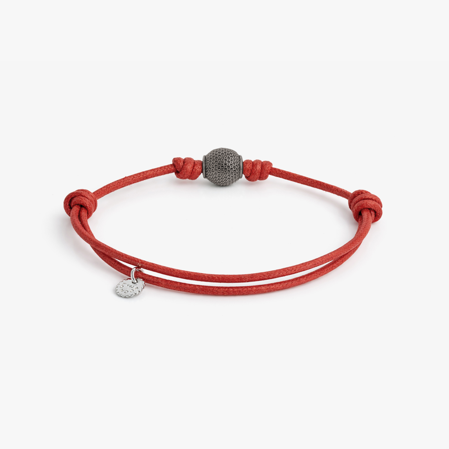 Valentine's Mesh Bead Cord Bracelet in Red