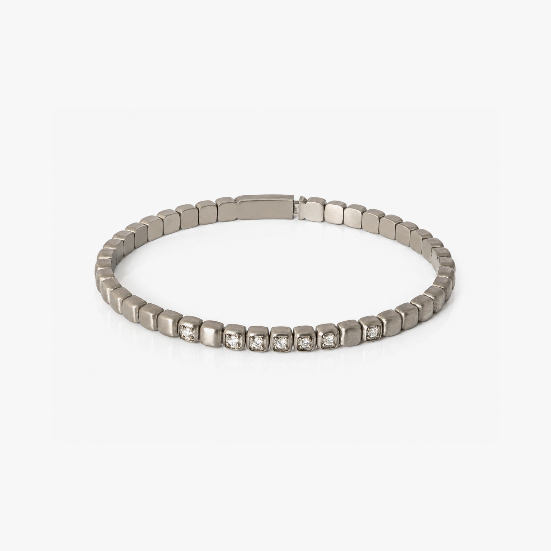 St Tropez Titanium & Diamond Bangle