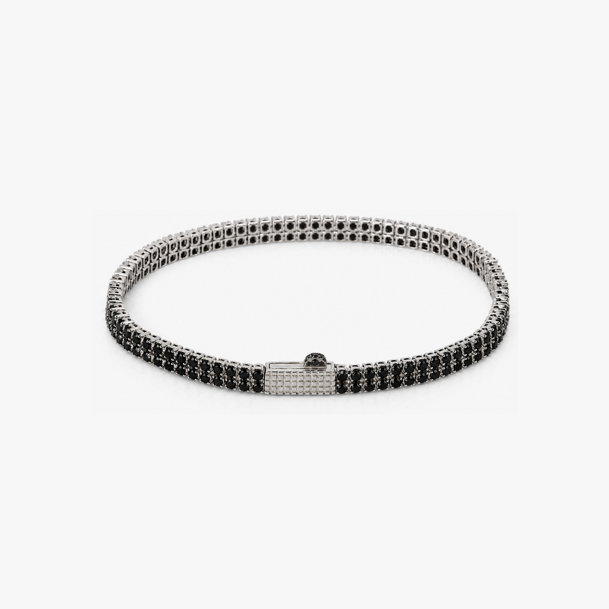 Mini Giza Vegas Bracelet in Black Rhodium with Black CZ