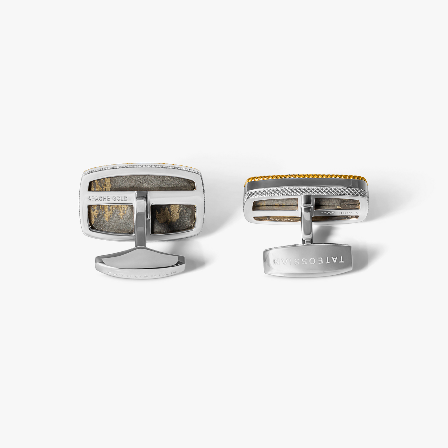 Apache Gold Cufflink in Sterling Silver with Yellow Gold (Limited Edition)