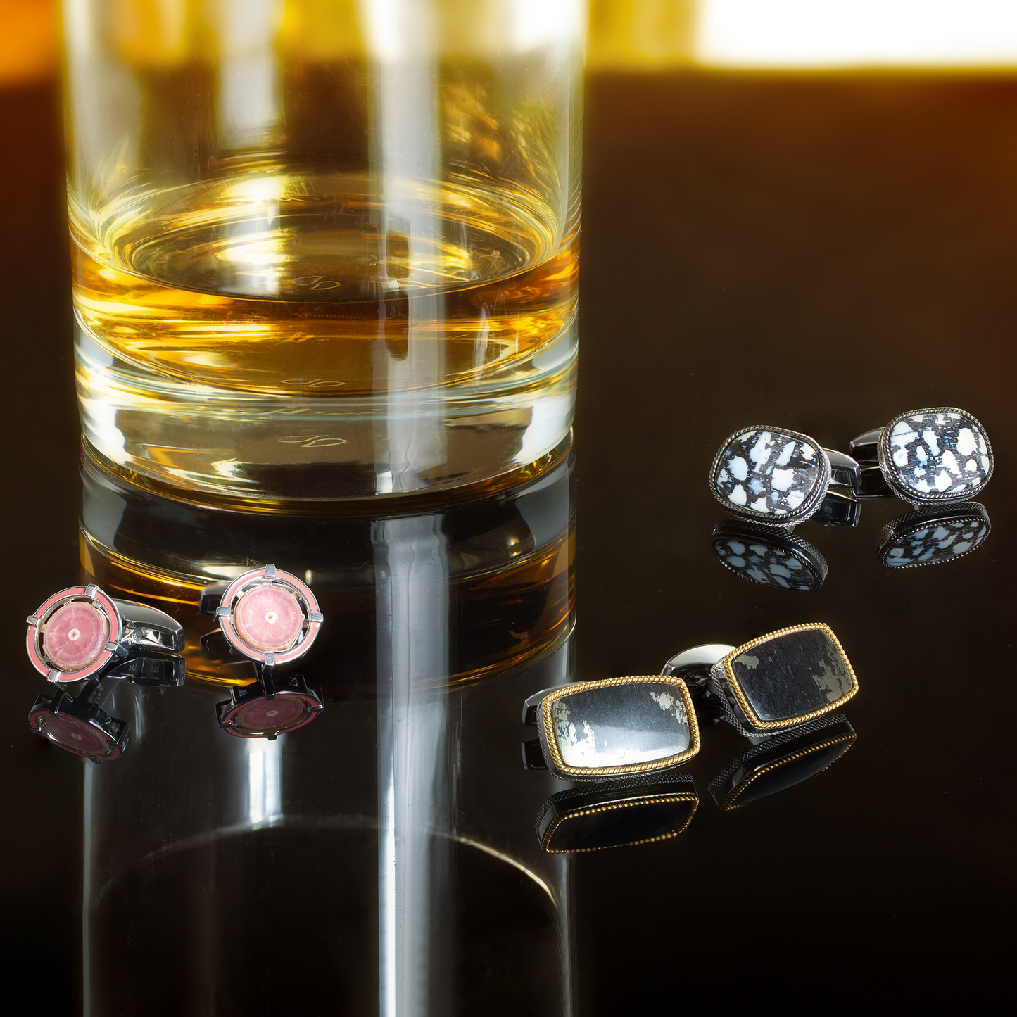 Apache Gold Cufflink in Sterling Silver with Yellow Gold (Limited Edition)