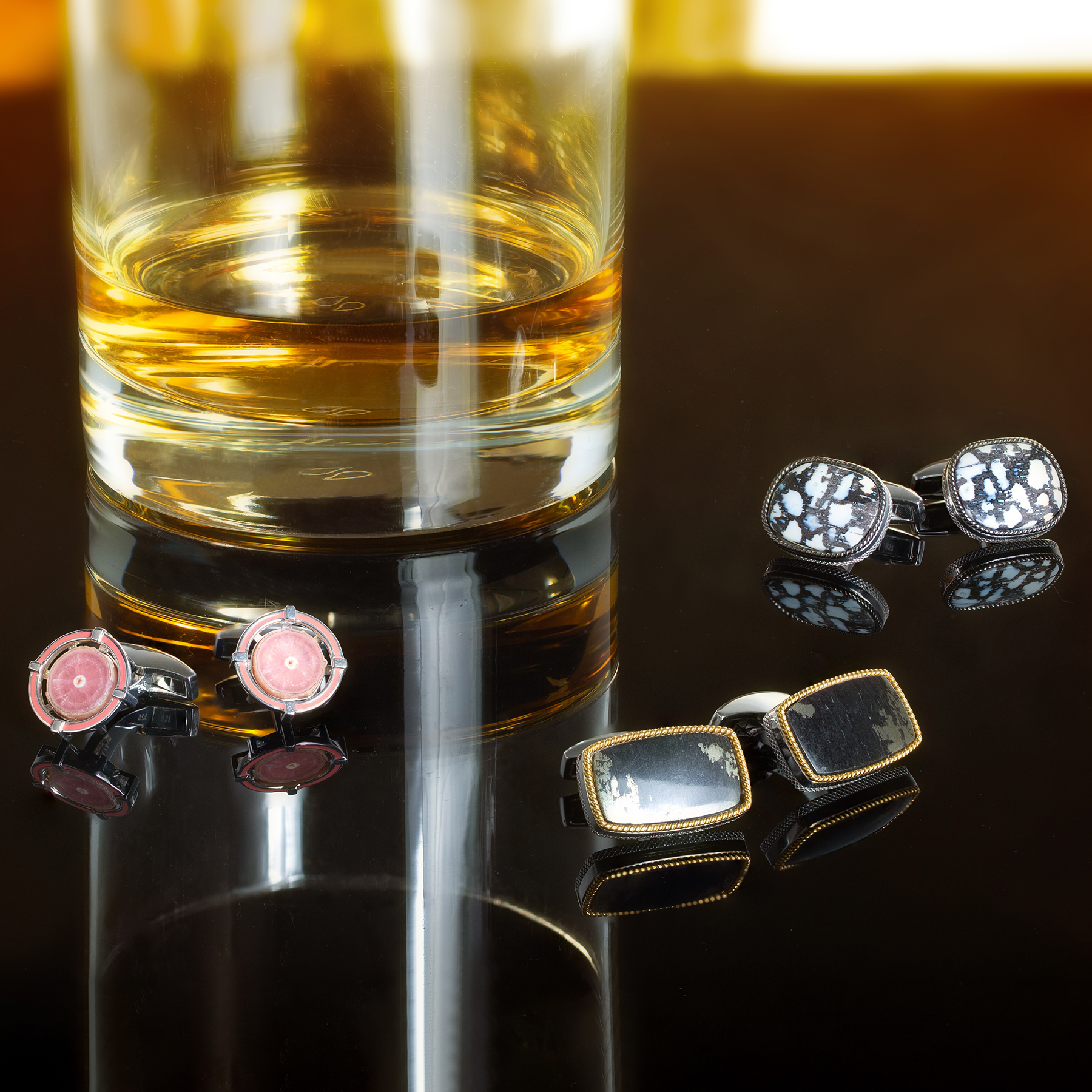 Apache Gold Cufflink in Sterling Silver with Yellow Gold (Limited Edition)