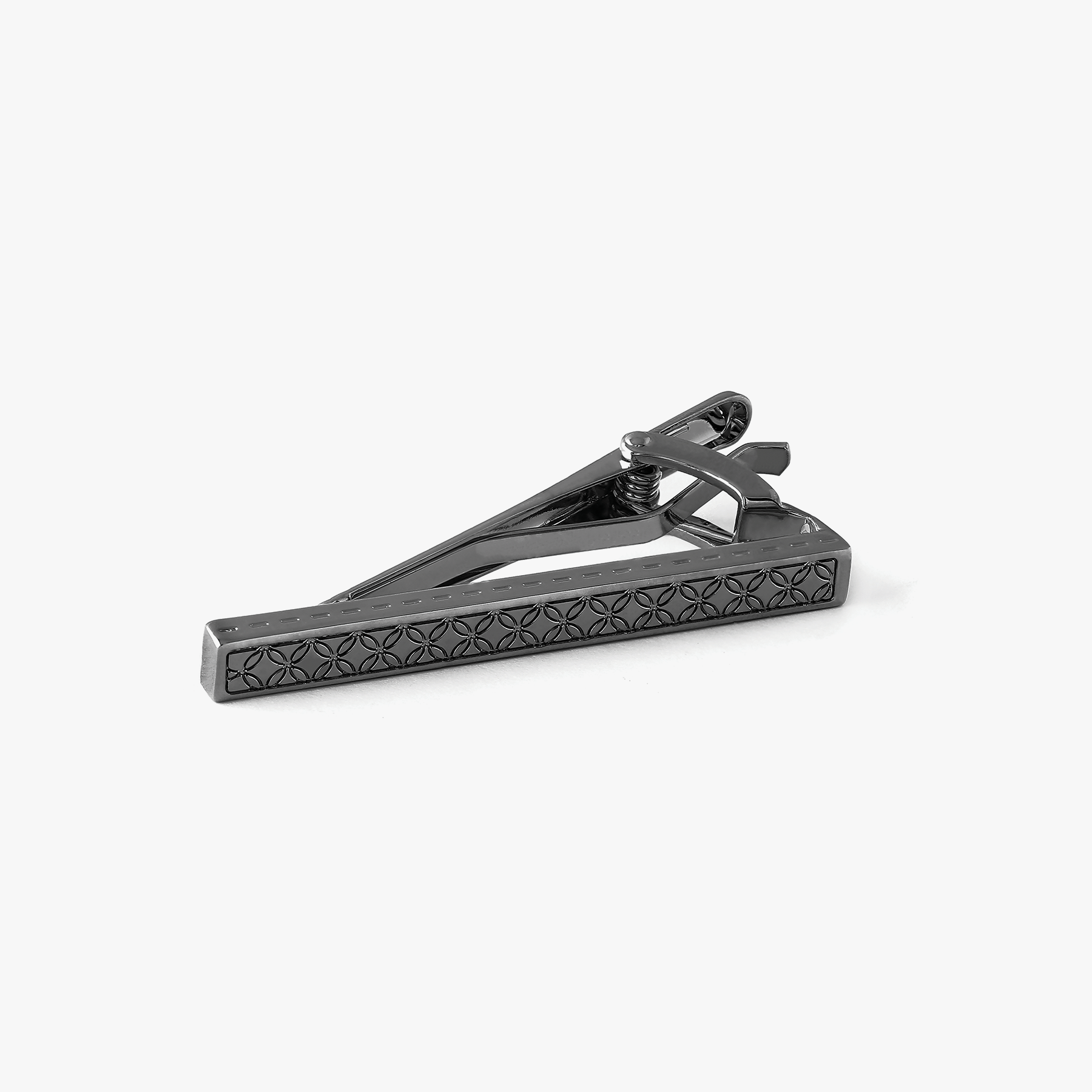Thompson Clover pattern Tie Clip with Rose Gold Plated