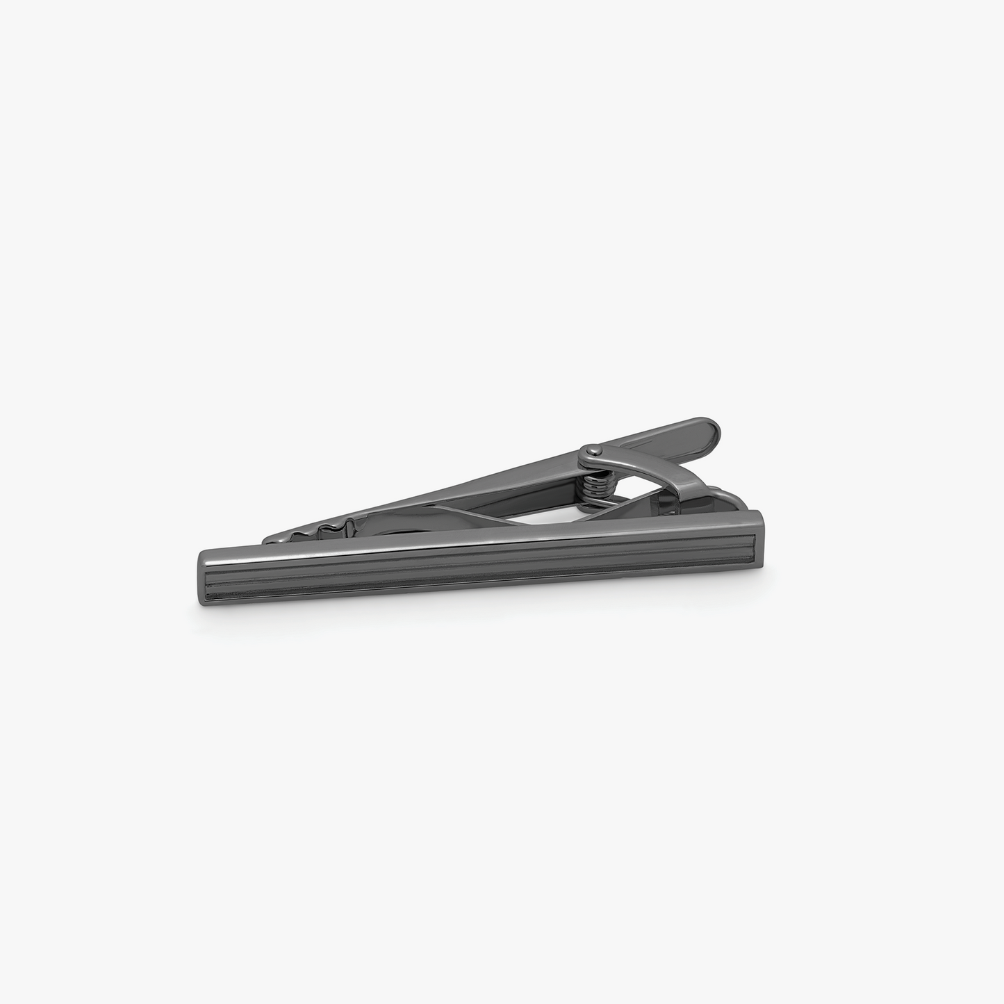 Textured classic Tie Clip in Gunmetal plated