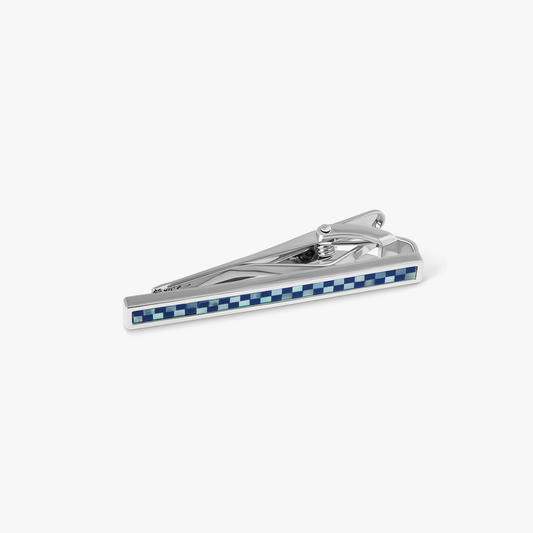 Thompson Mosaic Semi Precious Tie Clip In Blue