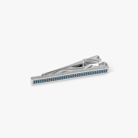 Thompson Dot curve Tie clip in Blue