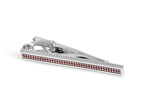 Thompson Dot curve Tie clip in Red