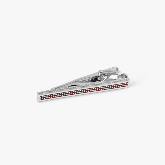 Thompson Dot curve Tie clip in Red