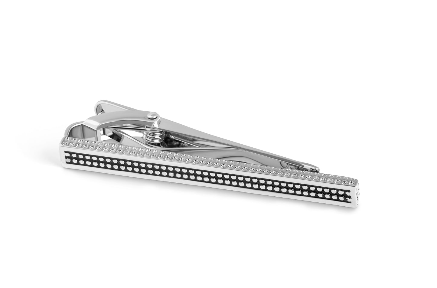 Thompson Dot Curve Tie Clip in Black