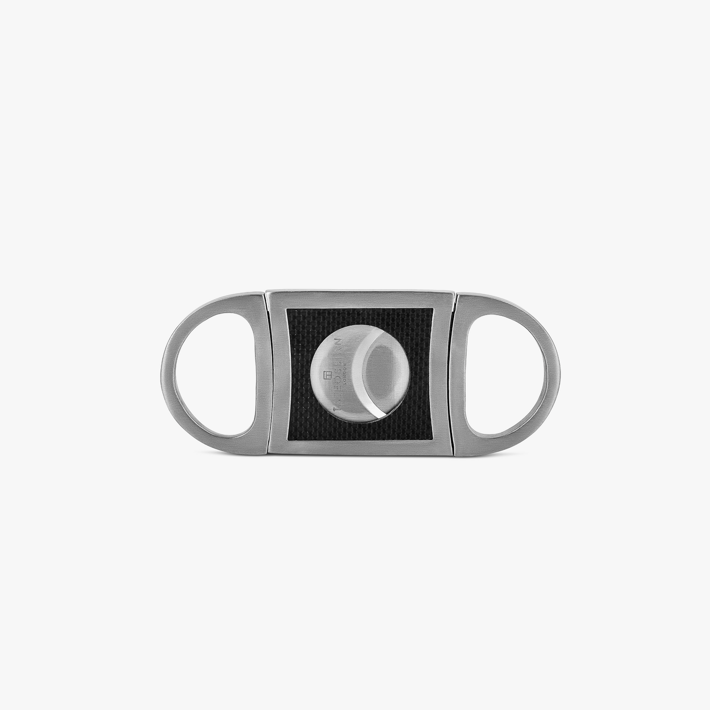 Cigar Cutter in Stainless Steel with Black Carbon Fibre