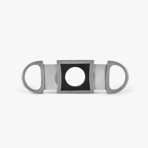 Cigar Cutter in Stainless Steel with Black Carbon Fibre